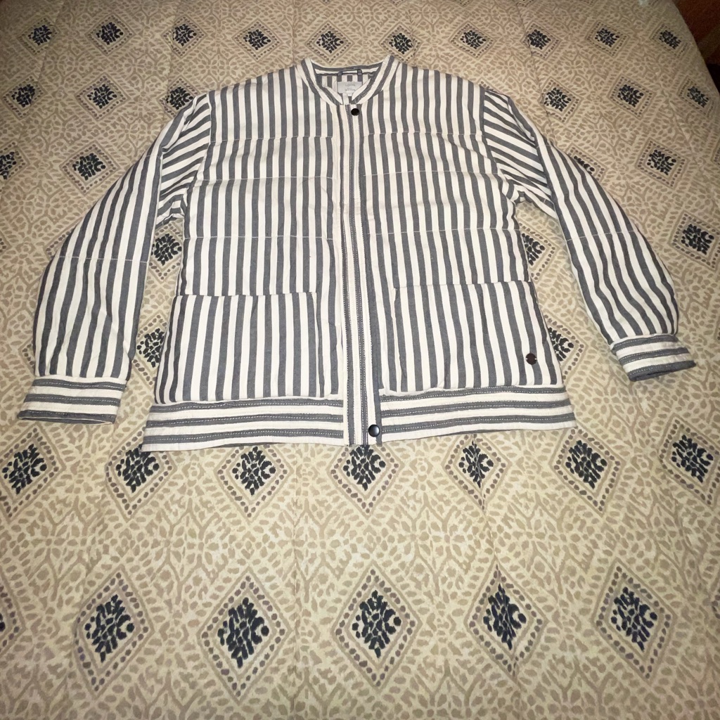 Nmph Striped Zip-Up Jacket